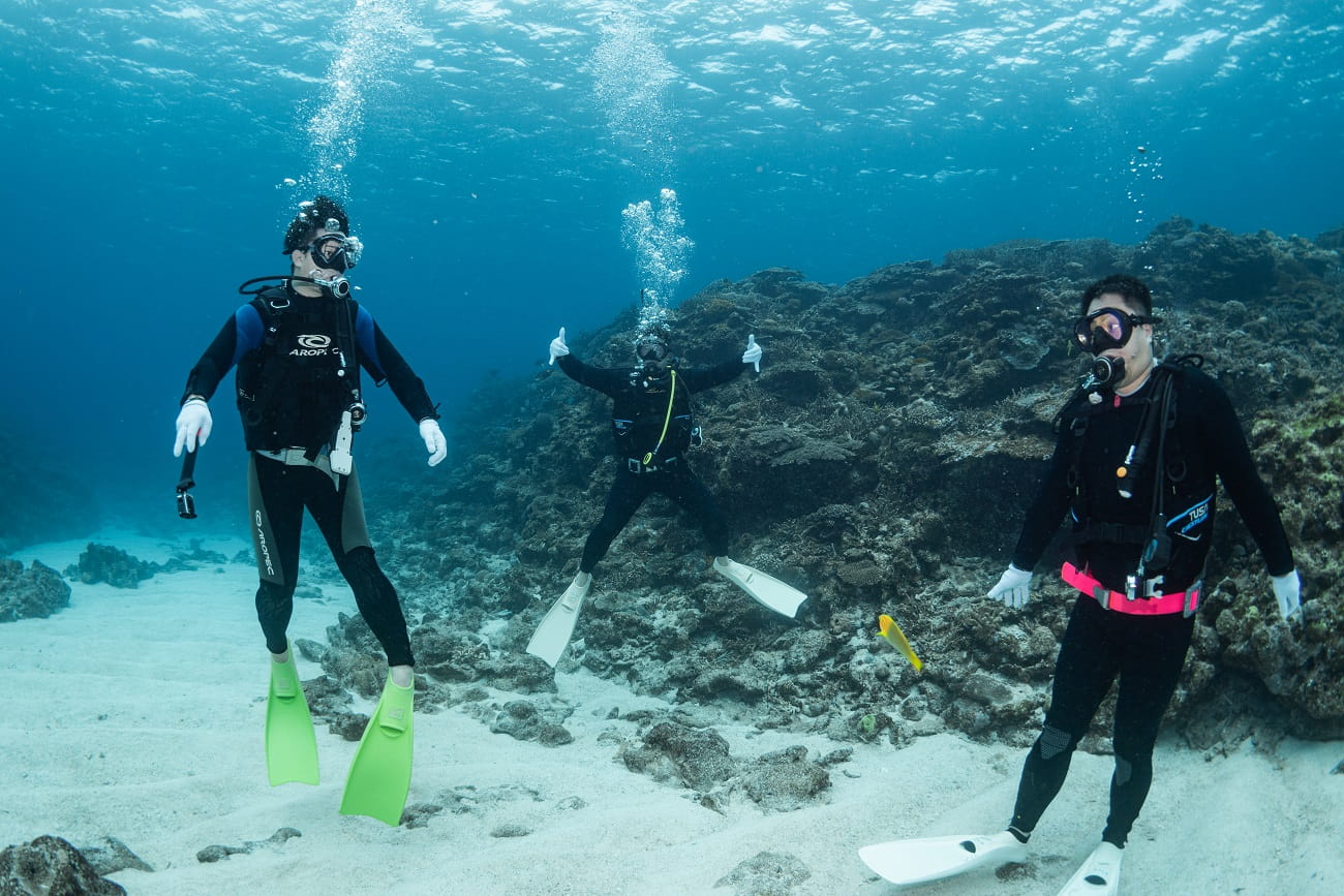 ダイビング中の写真