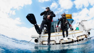 Diving in the beautiful Kerama Blue with guests from Germany and the Netherlands
