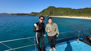 ネパールからのお客様と慶良間でゆっくりボートダイビング