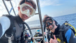 Drift diving in Kerama with guests from Spain!