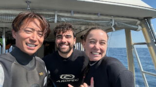 Drift diving with guests from France and Spain!