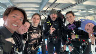 Diving in the Kerama Islands with guests from the Netherlands, Israel, and Japan!