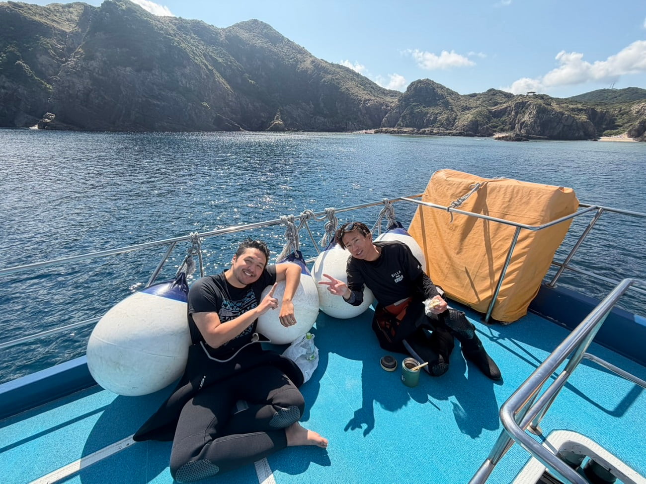 Photo with our guests on board the boat