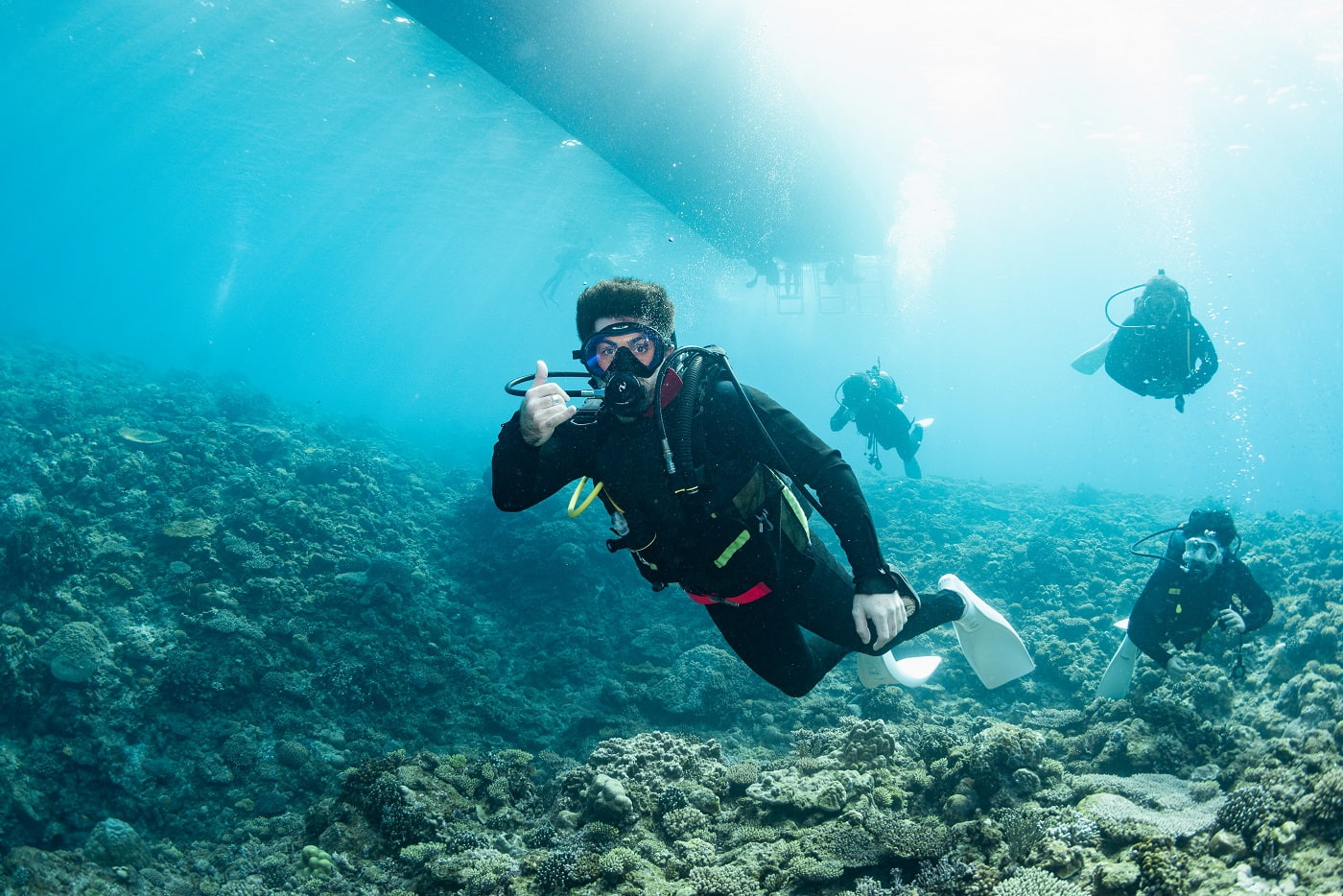 guests during the dive in the kerama islands