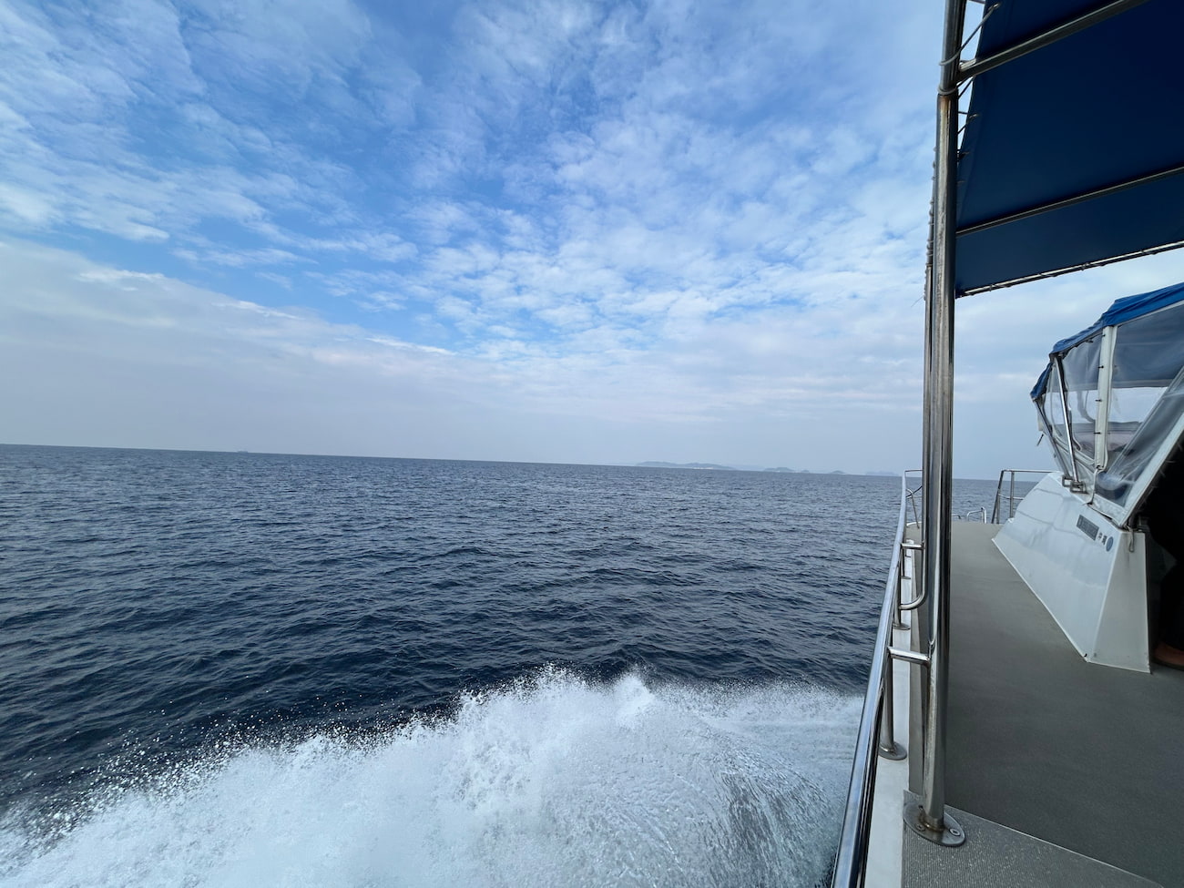 the sea as seen from the boat