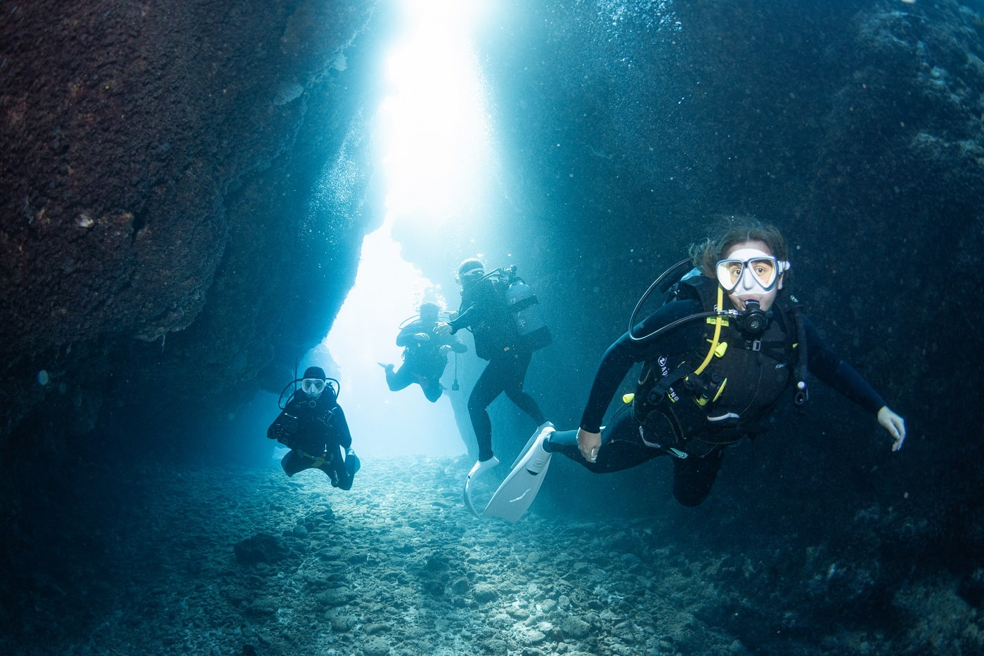 guests during the dive in the kerama islands