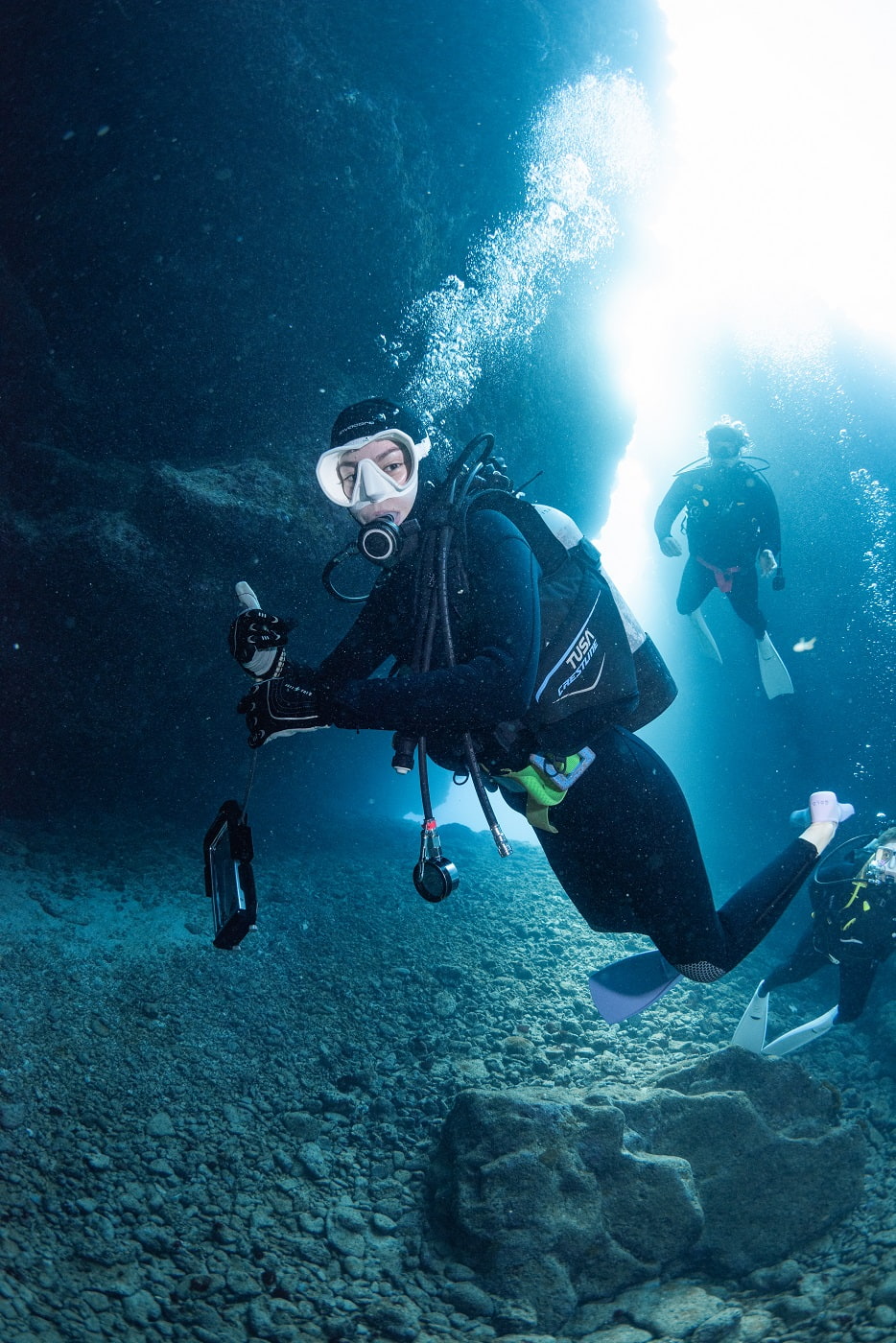 guests during the dive in the kerama islands