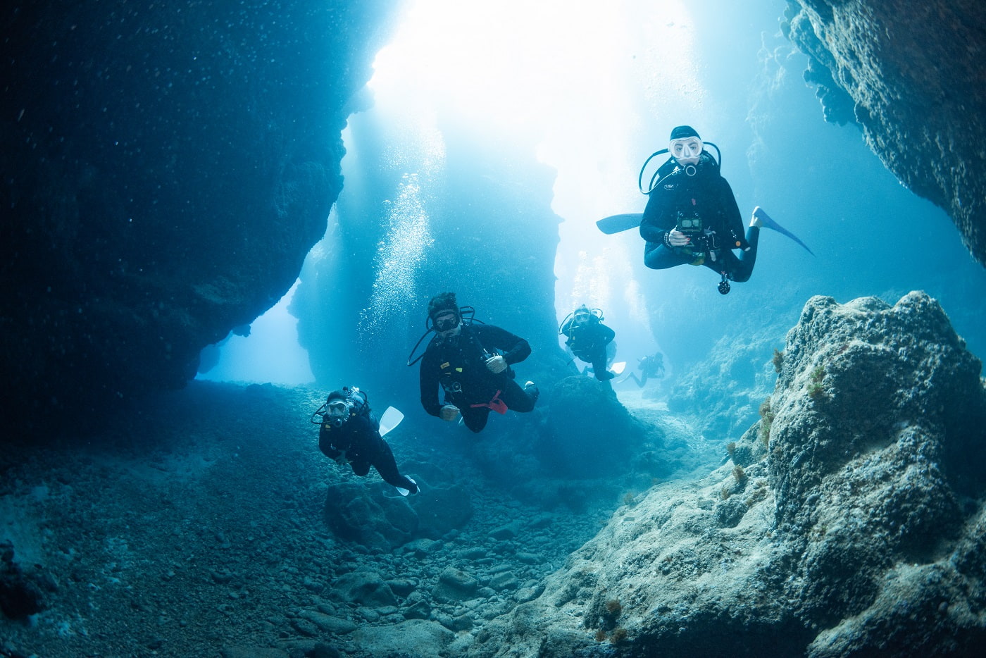 guests during the dive in the kerama islands
