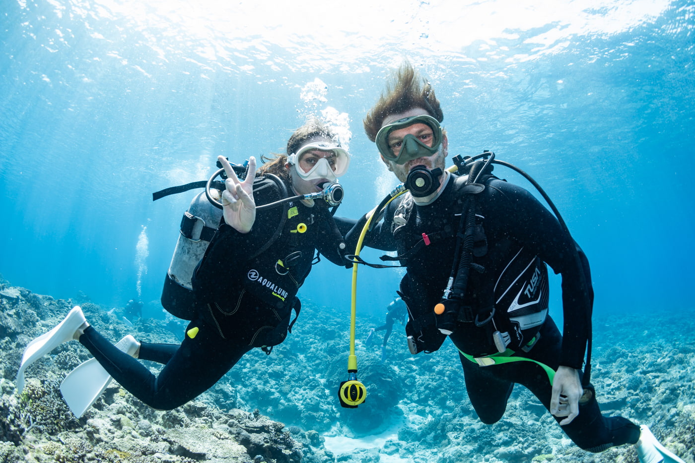 Guests Enjoying Scuba Diving in the Kerama Islands