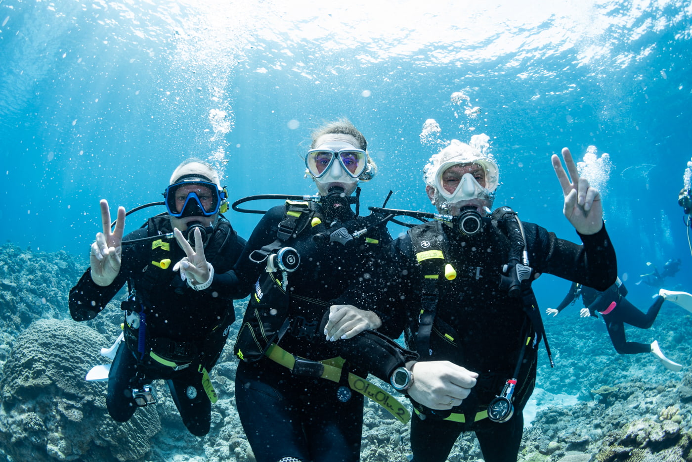 Guests Enjoying Scuba Diving in the Kerama Islands