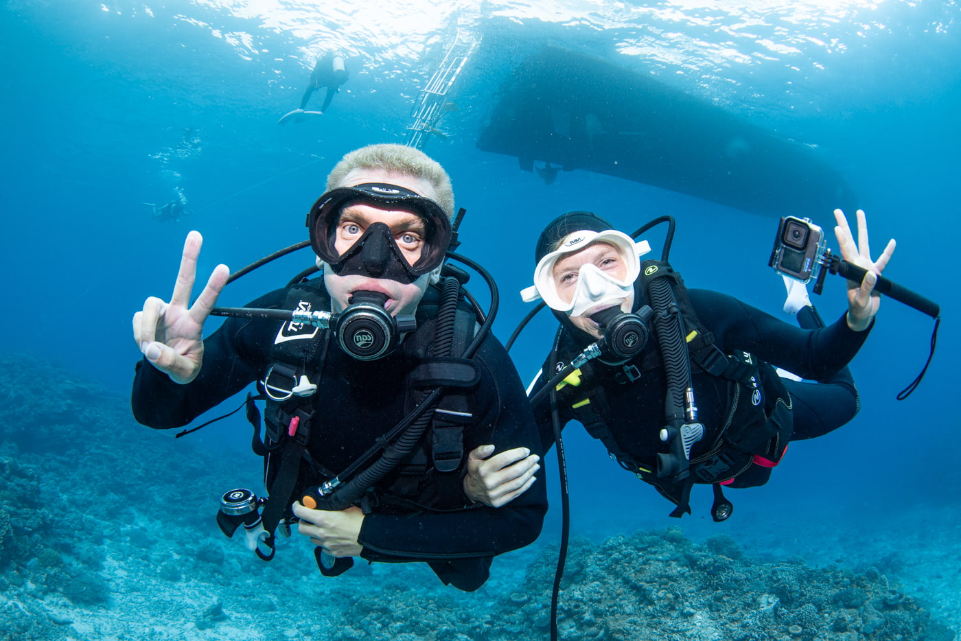 Guests Enjoying Scuba Diving in the Kerama Islands