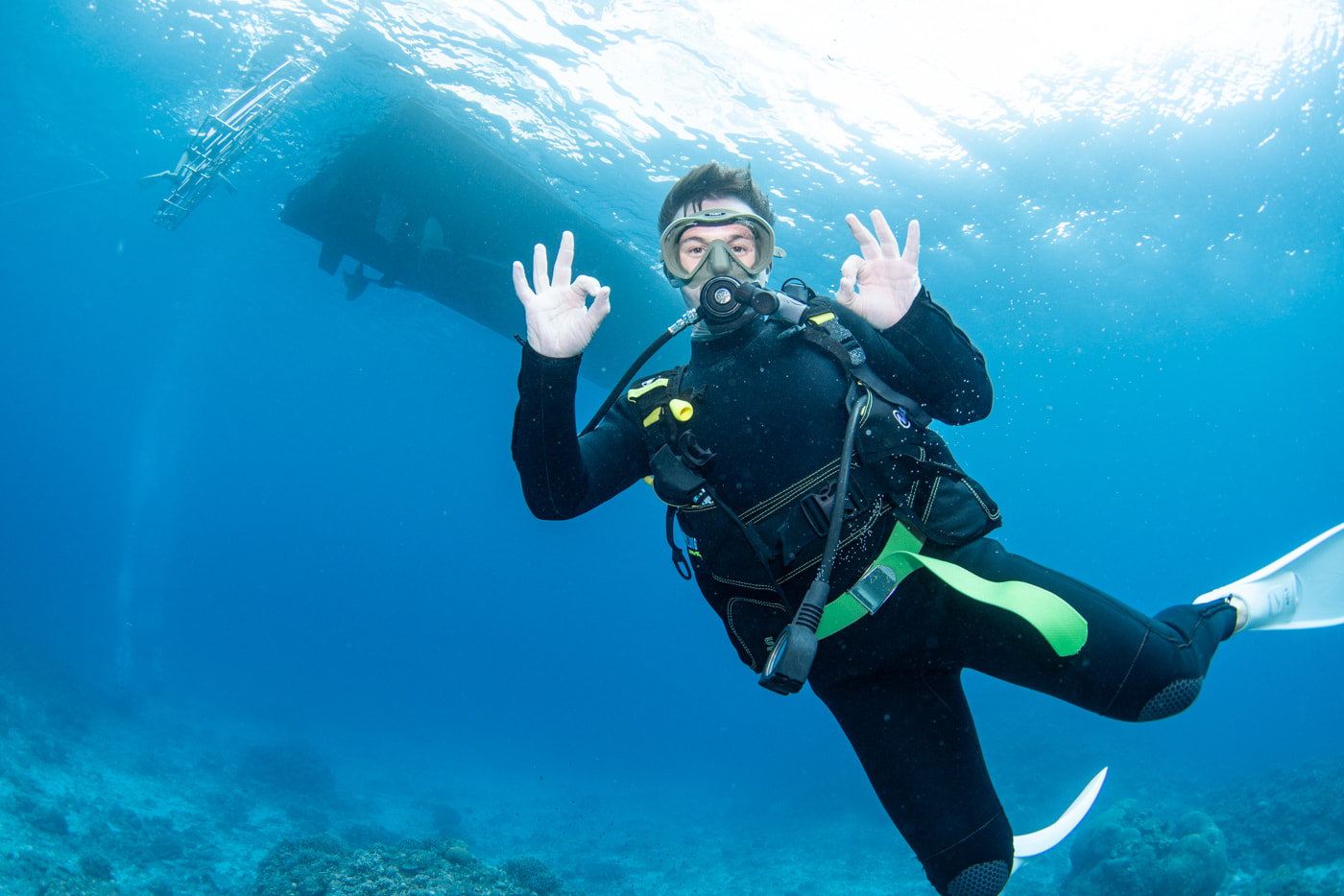 Guests Enjoying Scuba Diving in the Kerama Islands