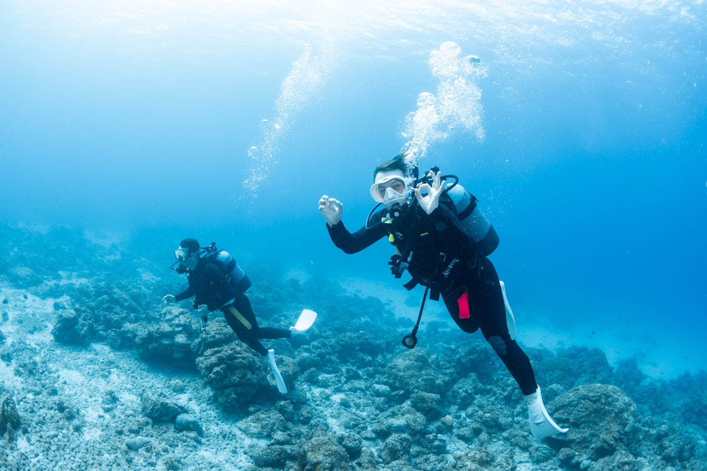Guest During a Dive in the Kerama Islands
