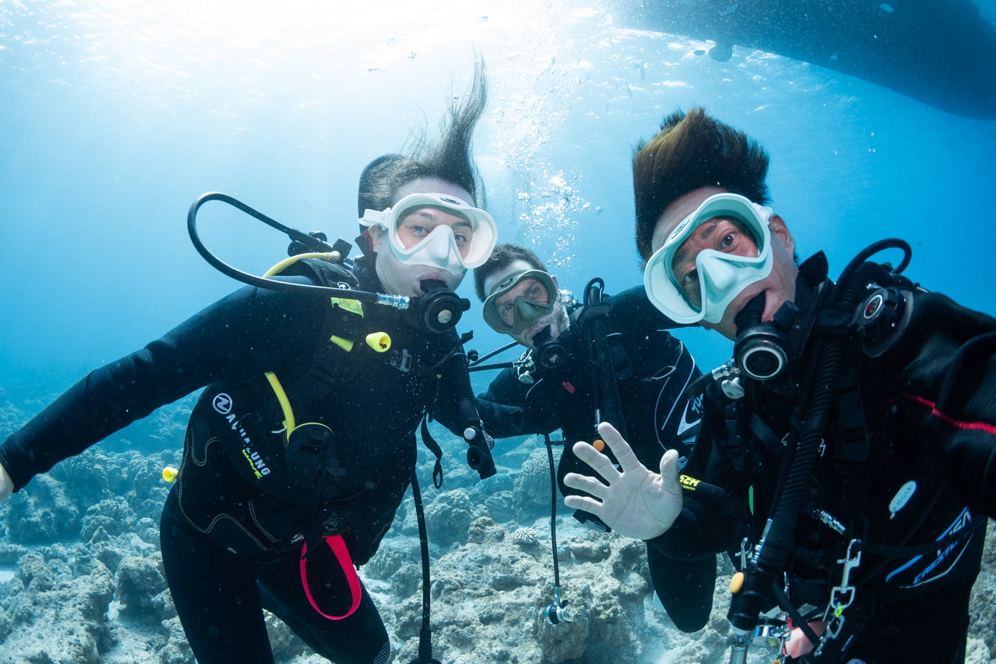 with Guest During a Dive in the Kerama Islands