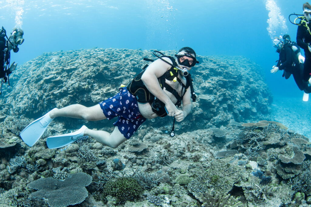 Guests Enjoying Scuba Diving in the Kerama Islands