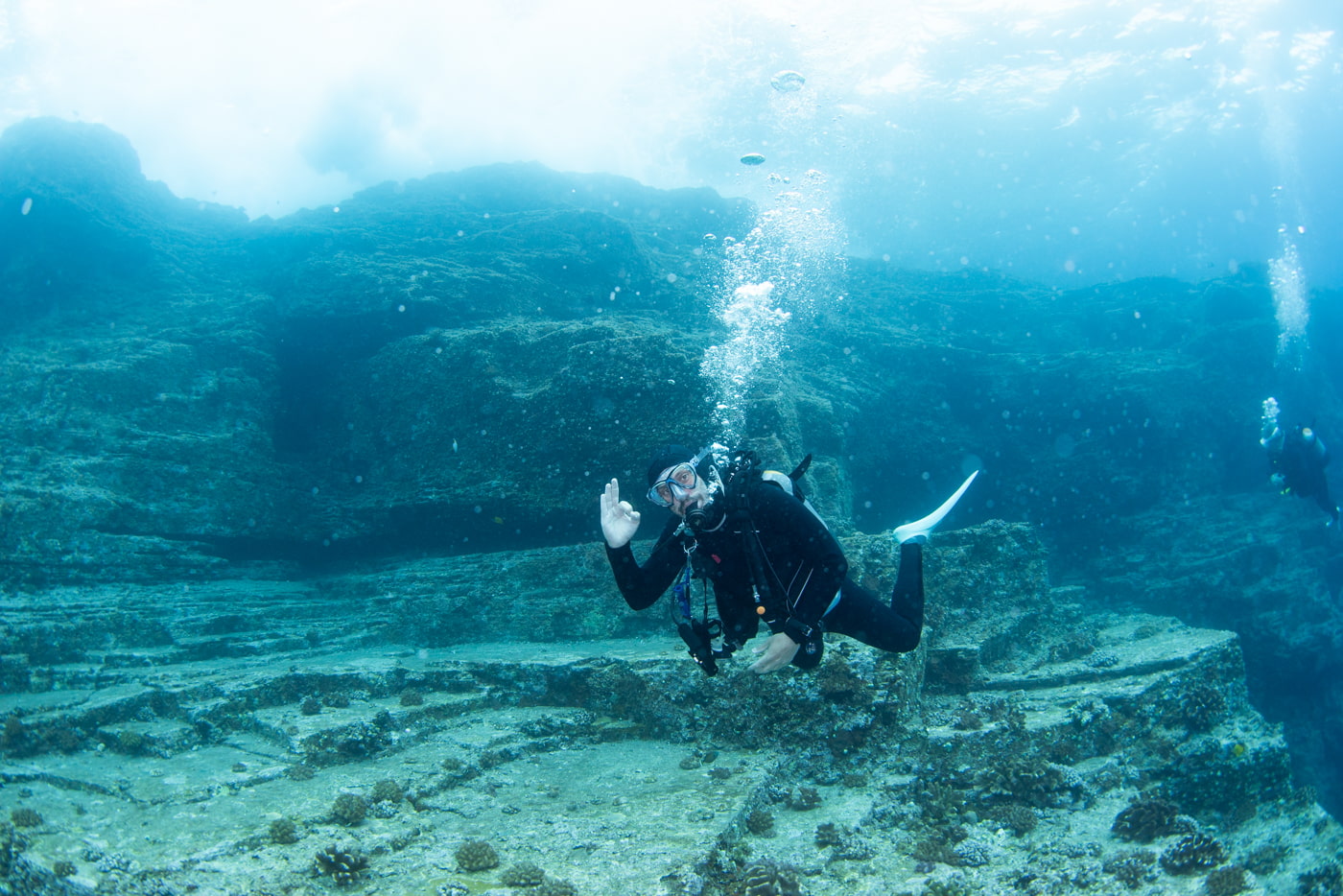 Guests enjoying a dive in the Kerama Islands.