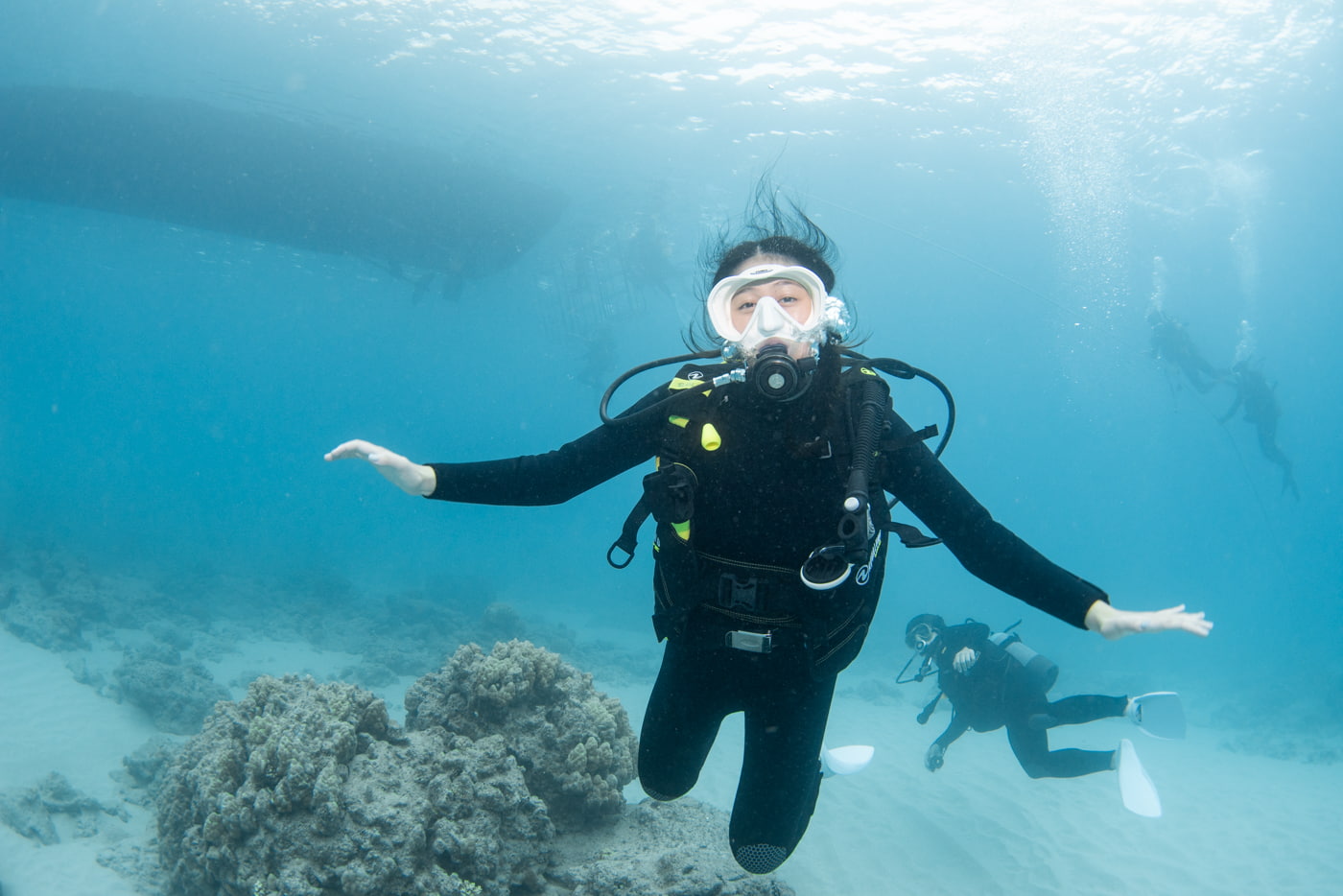 Guests enjoying scuba diving in the Kerama Islands