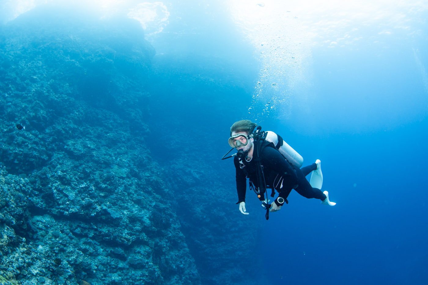 Guests enjoying scuba diving in the Kerama Islands.
