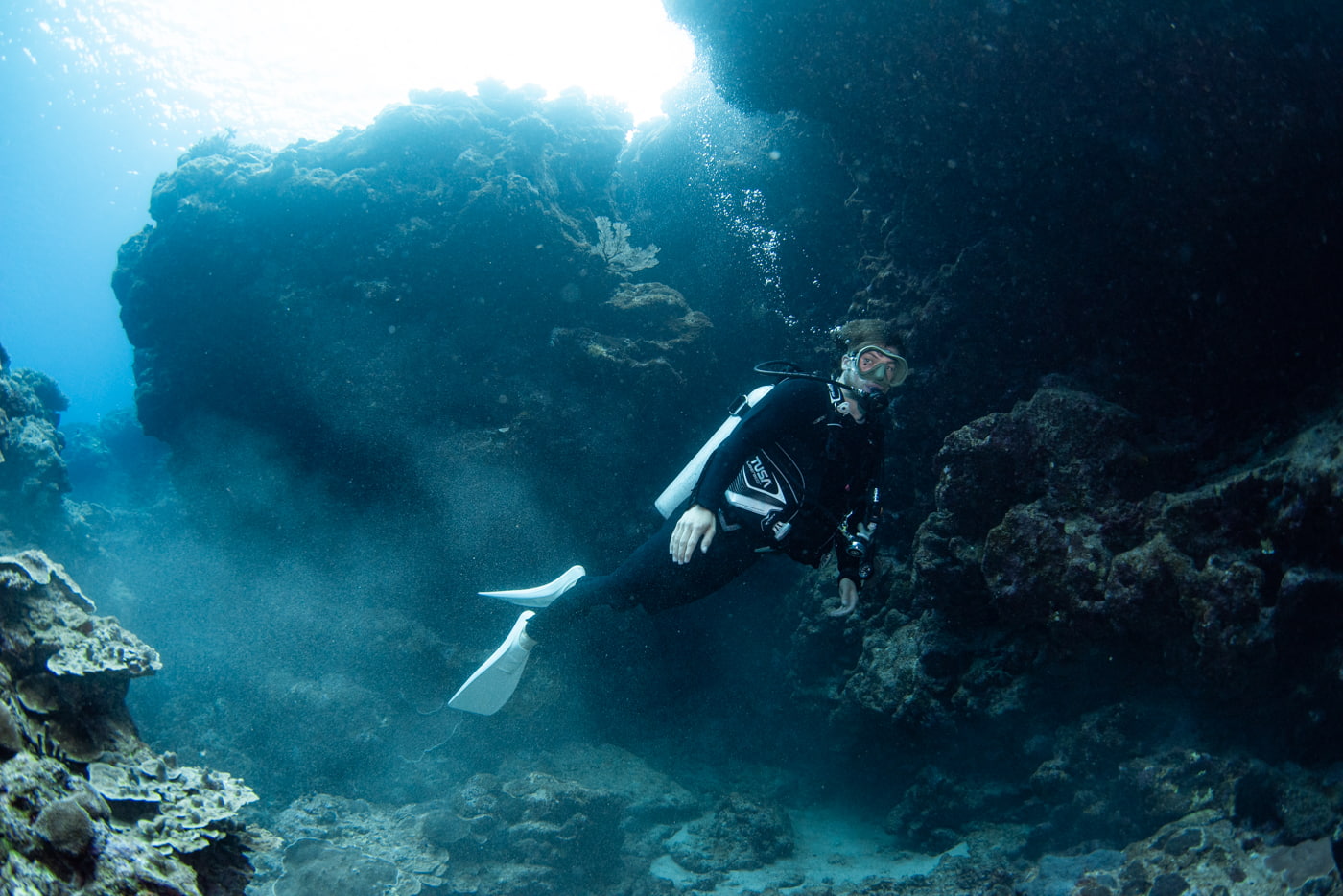 Guests enjoying scuba diving in the Kerama Islands.
