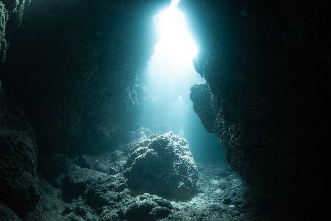 Inside a beautiful cave