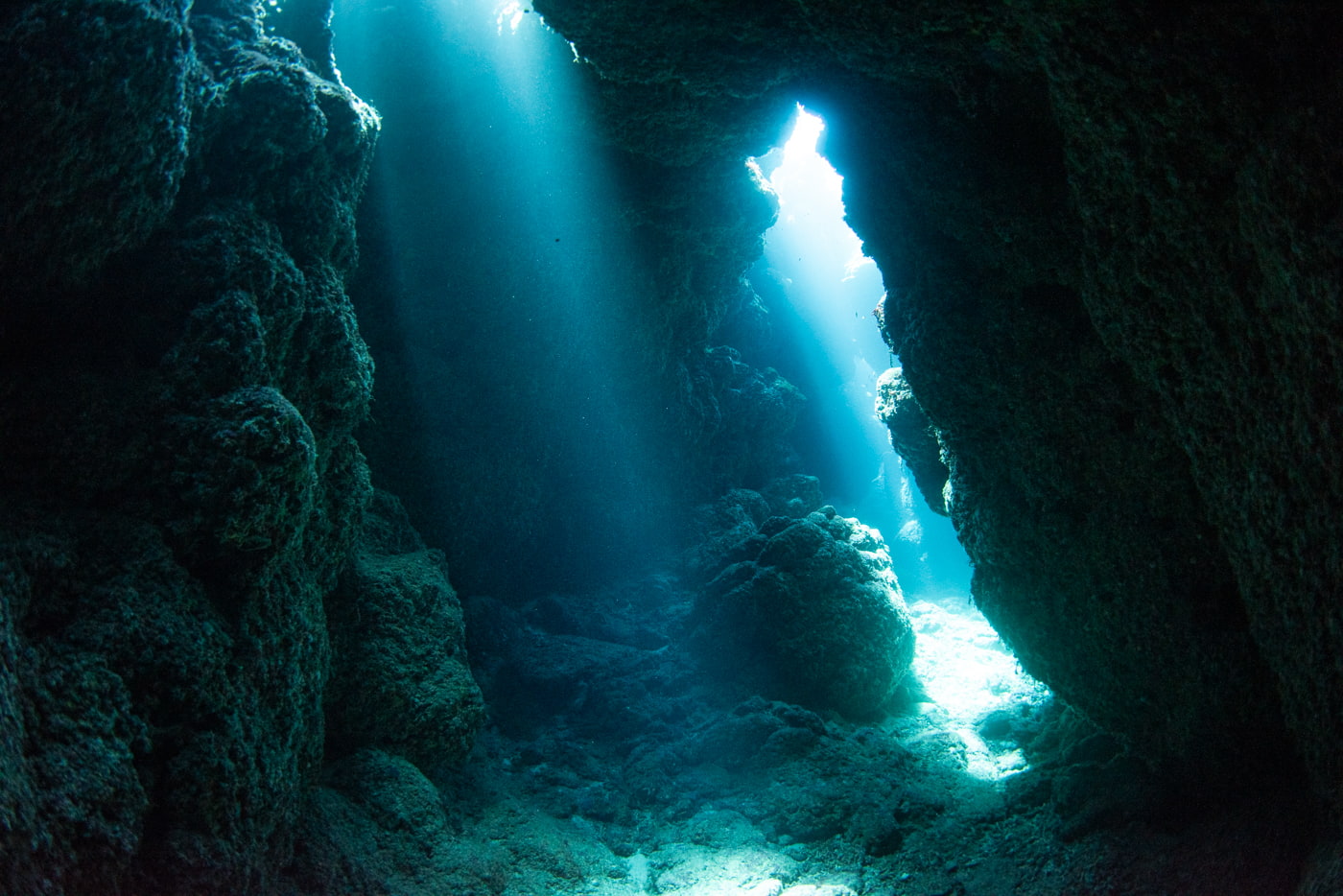 Inside a beautiful cave