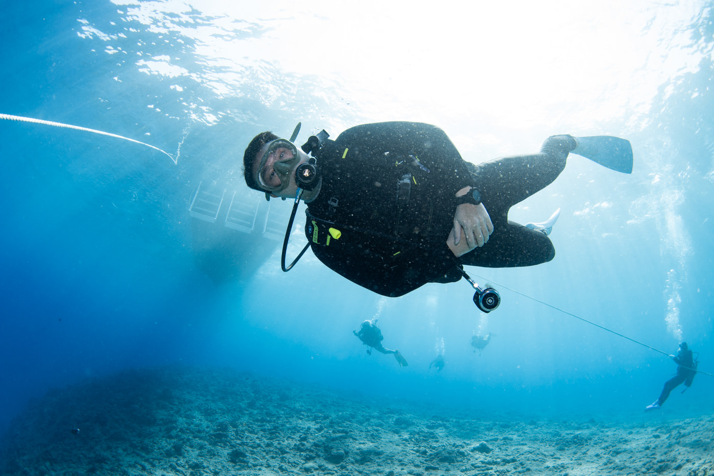Guests enjoying scuba diving in the Kerama Islands.