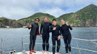 Diving in the Kerama Islands with Guests from Switzerland, Germany, and Thailand.