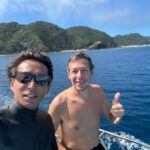 Diving in the Kerama Islands with a Guest from France. Caves, Turtles and Sharks