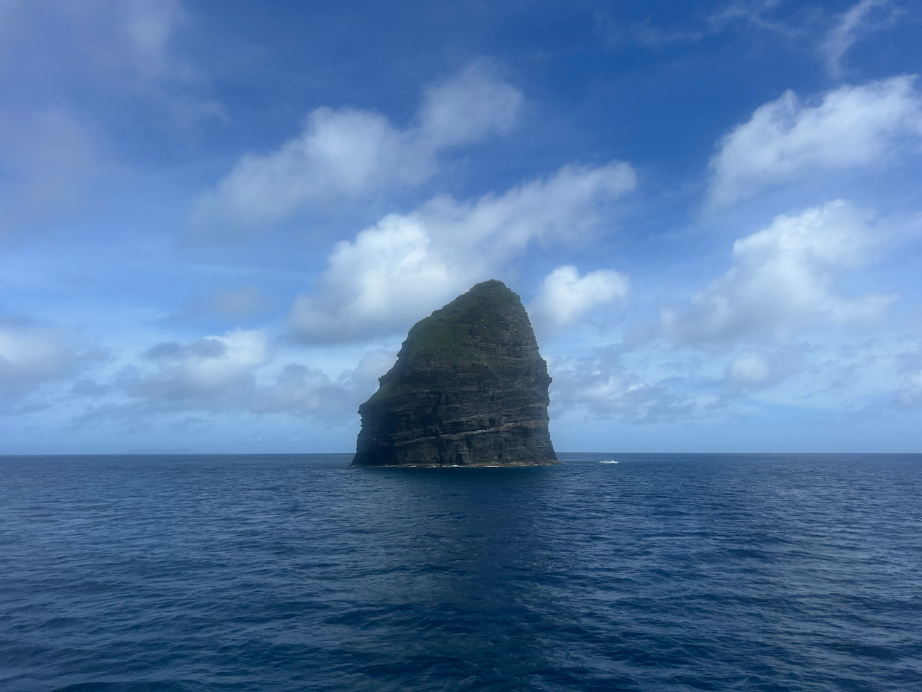 a pointed rock