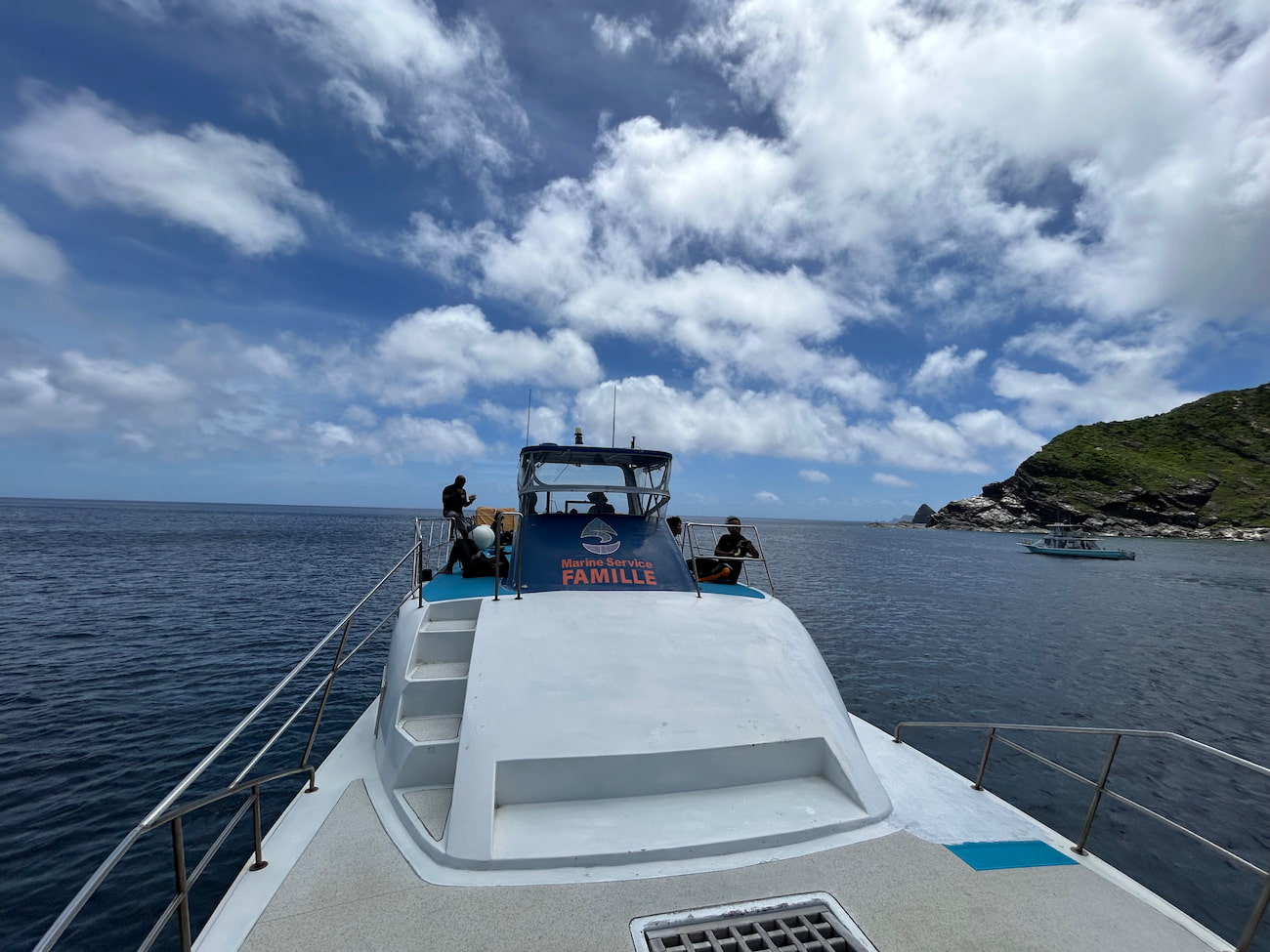 Ocean view from the boat.