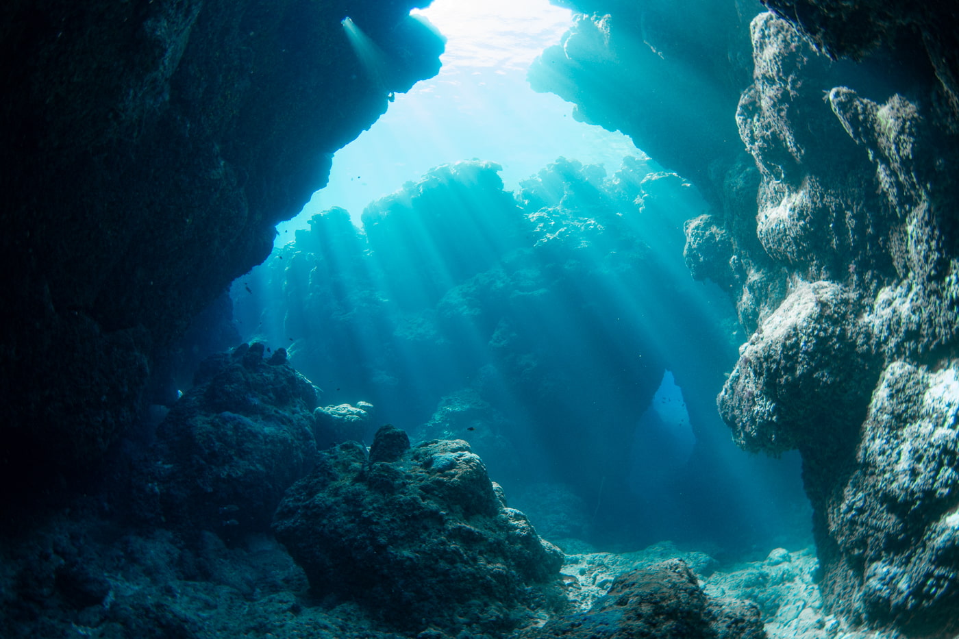 Inside a beautiful cave
