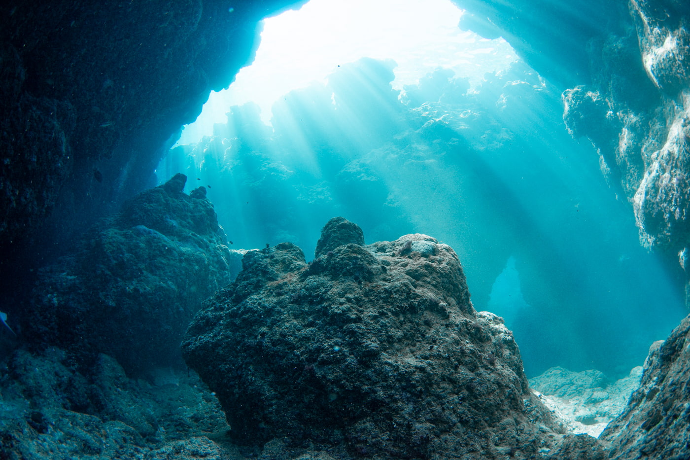 Inside a beautiful cave