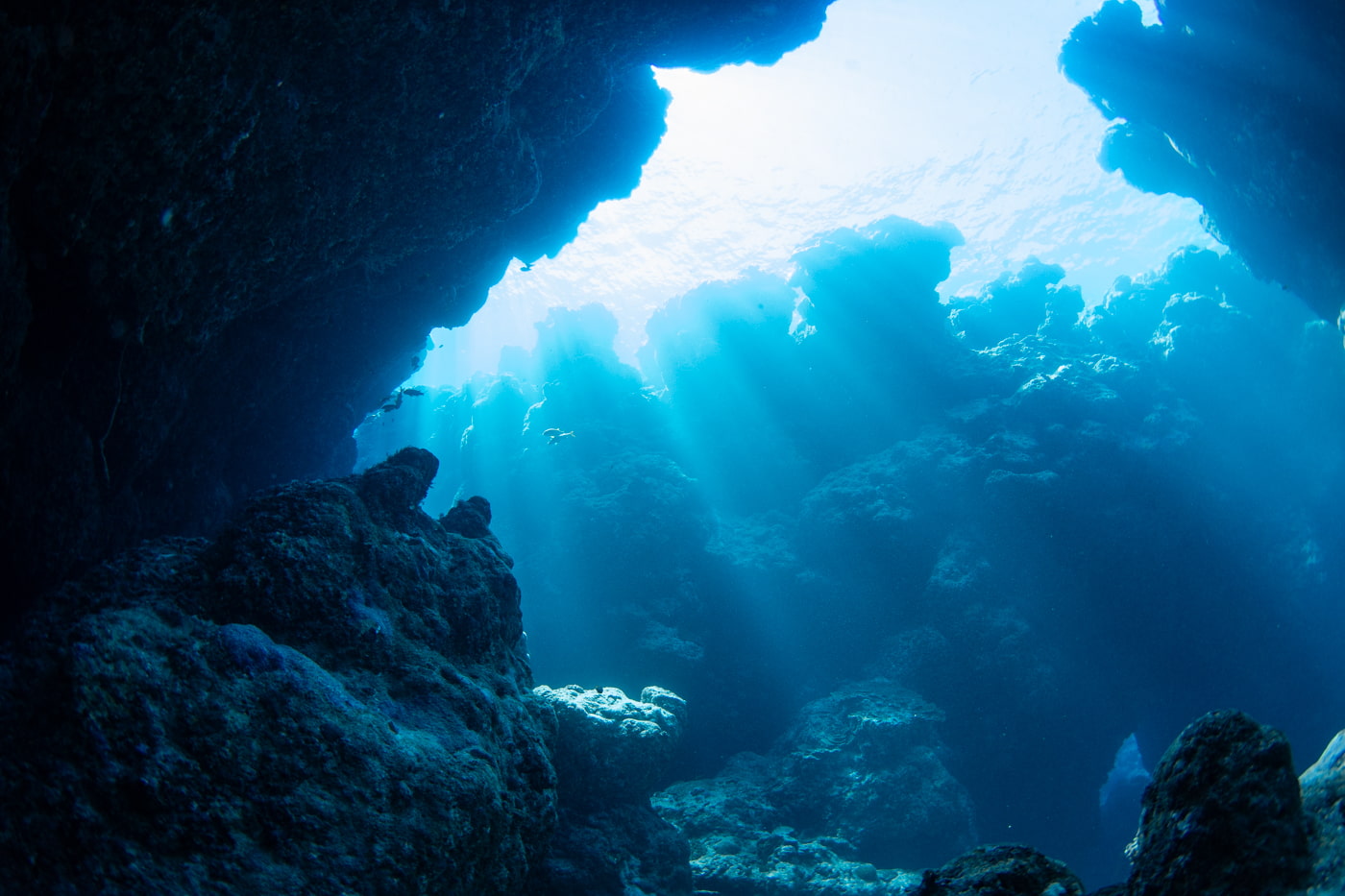 Inside a beautiful cave
