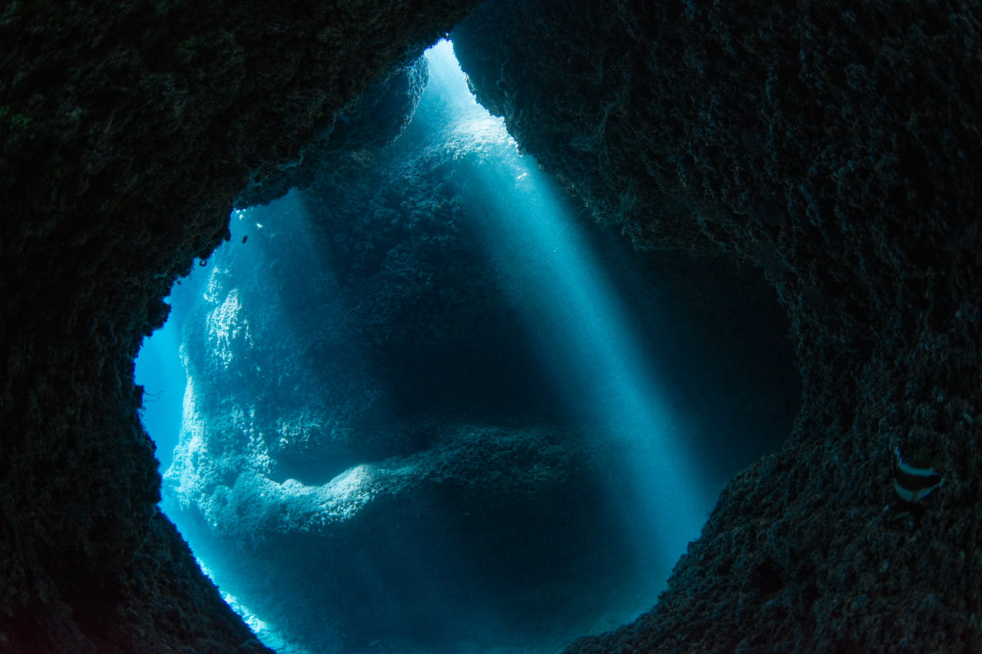 Inside a beautiful cave