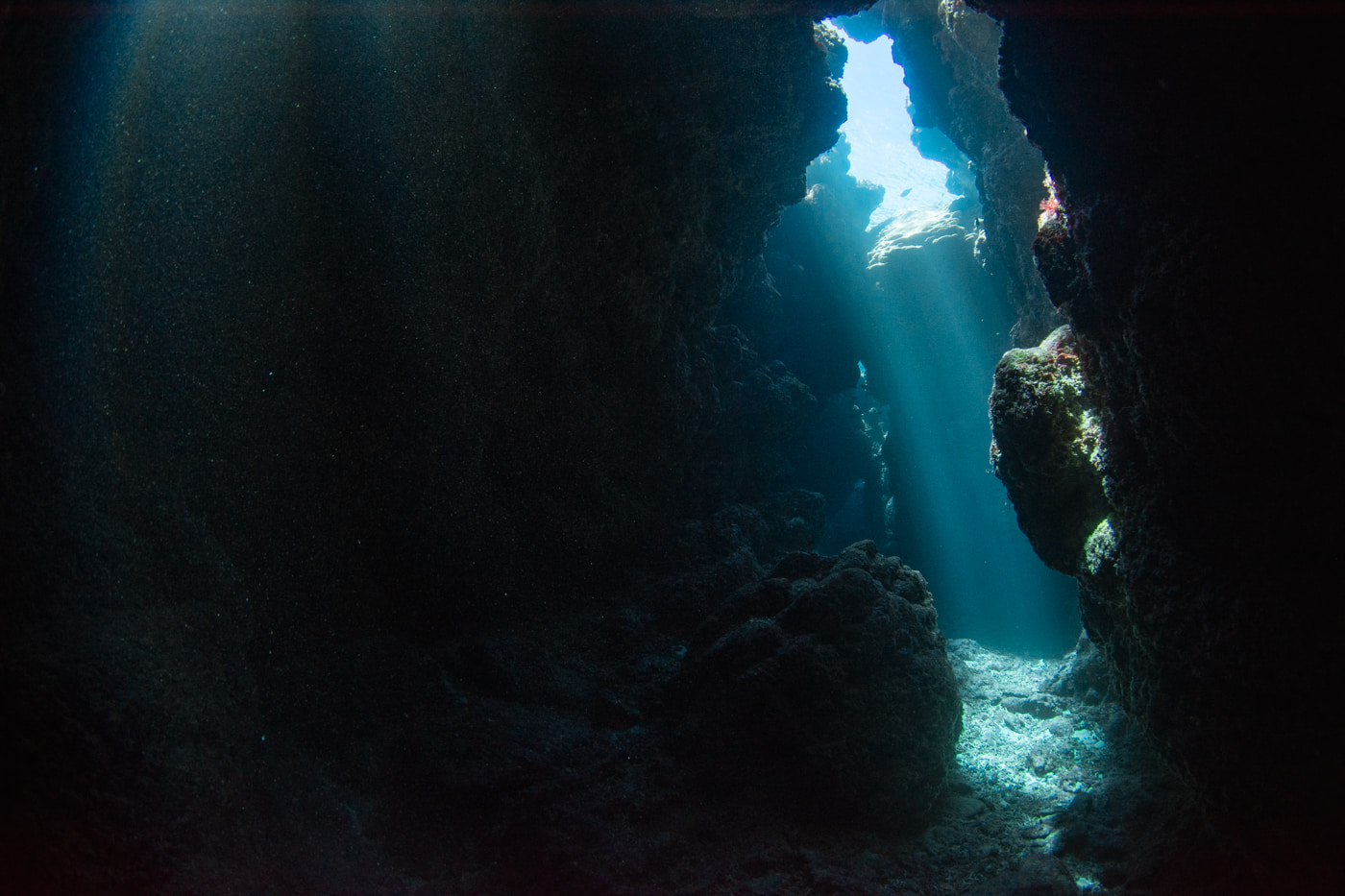 Inside a beautiful cave