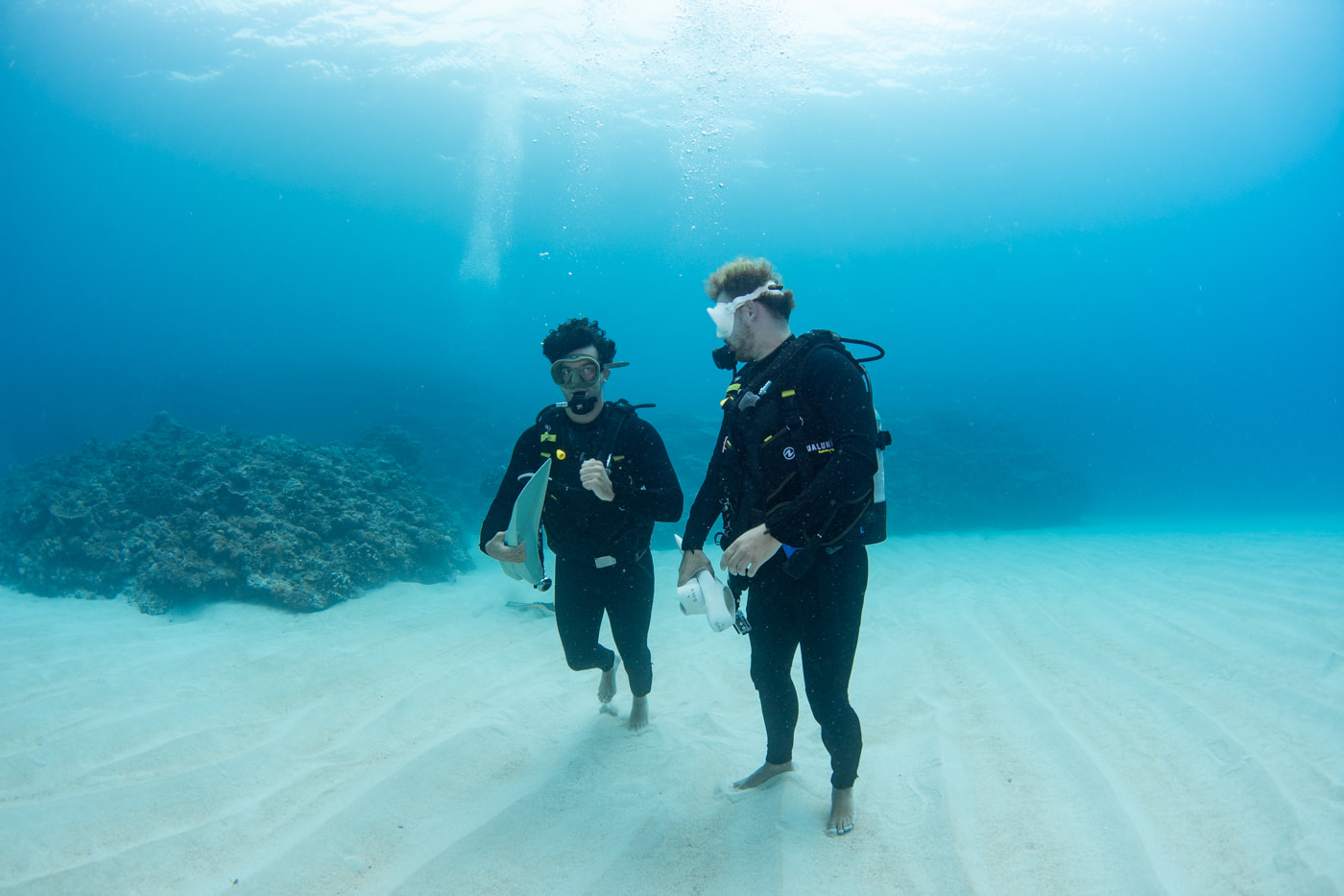 Guests enjoying scuba diving in the Kerama Islands.