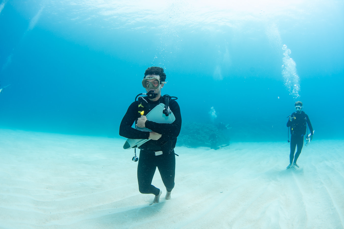 Guests enjoying scuba diving in the Kerama Islands.