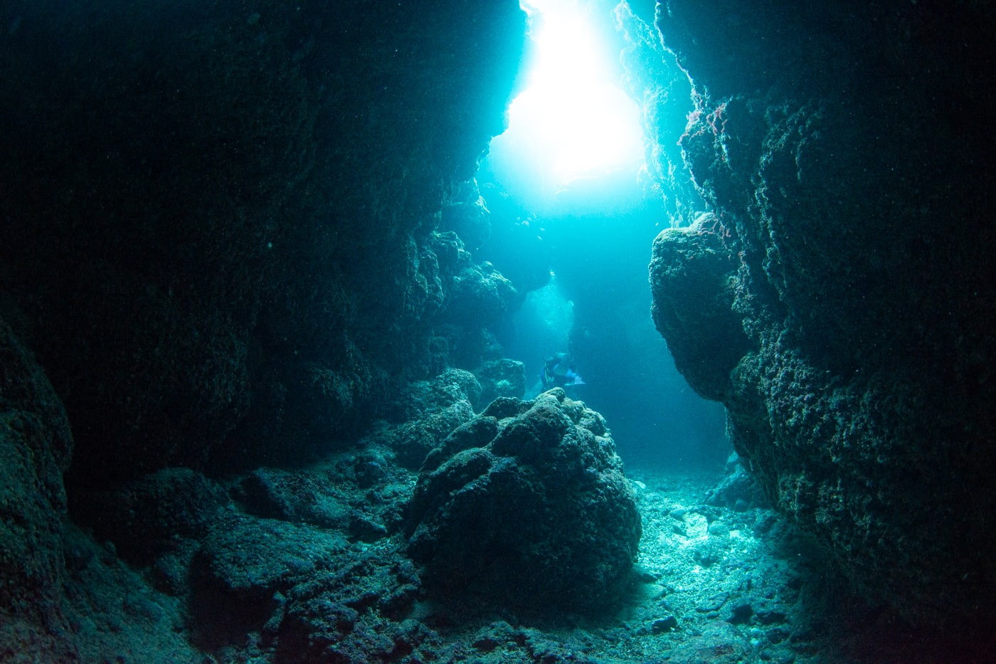 Inside a beautiful cave