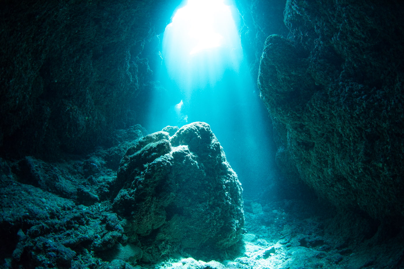 Inside a beautiful cave