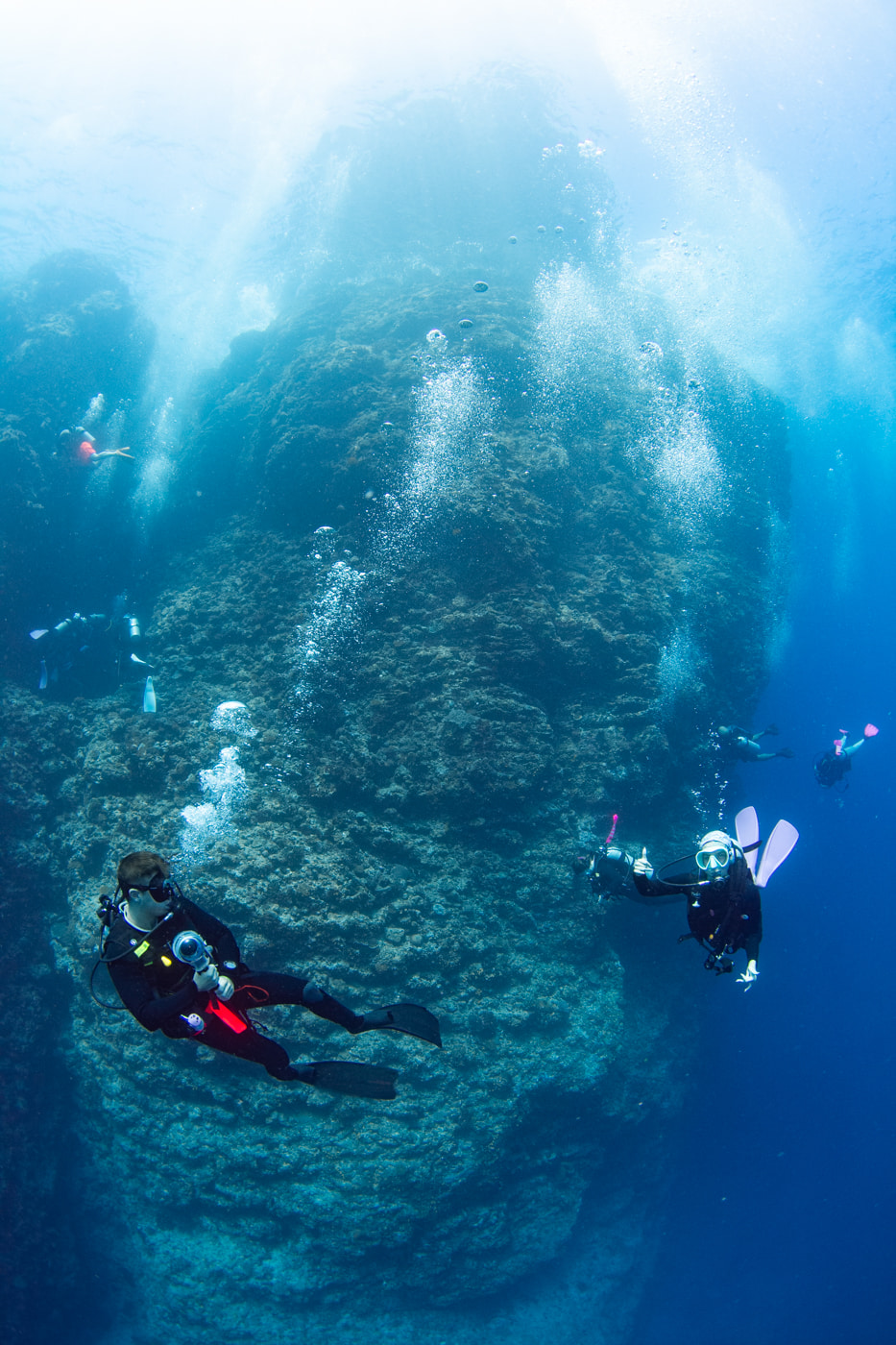 Guests enjoying scuba diving in the Kerama Islands.