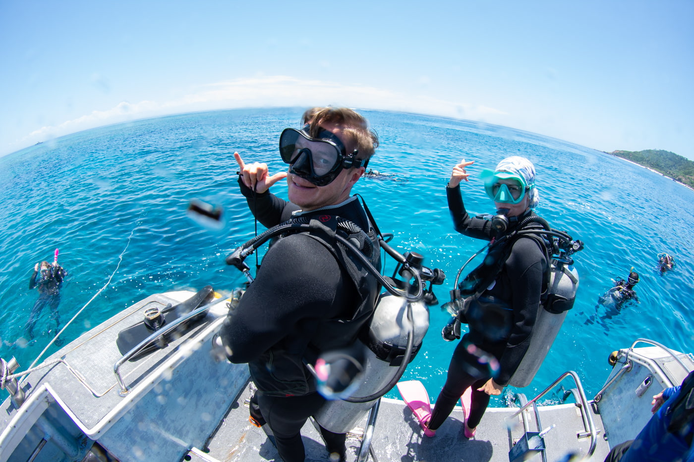 entry moment from the boat