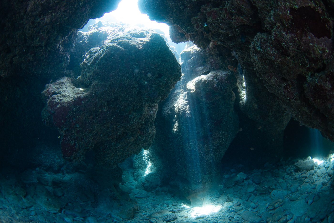 Inside a beautiful cave