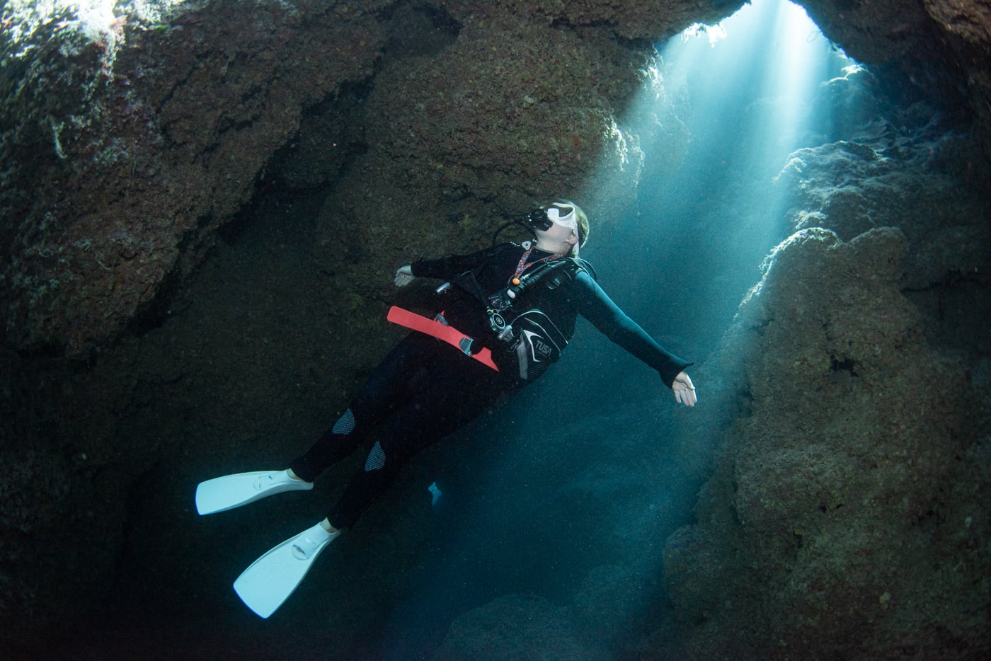 Inside a beautiful cave