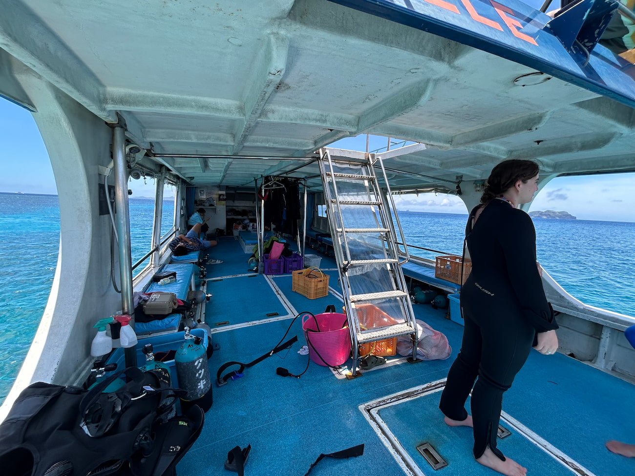 on the boat
