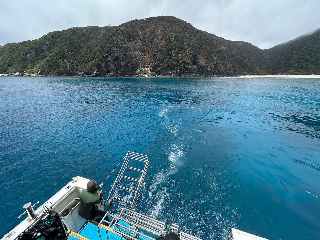 Ocean view from the boat.
