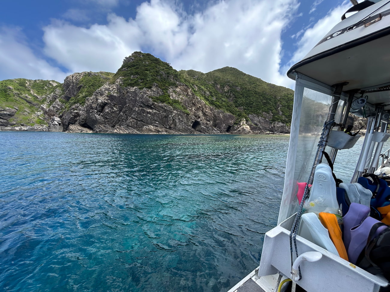 Ocean view from the boat.