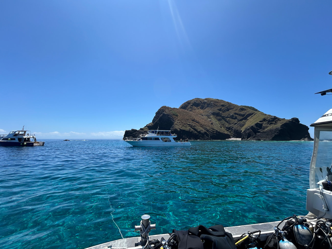 Ocean view from the boat.