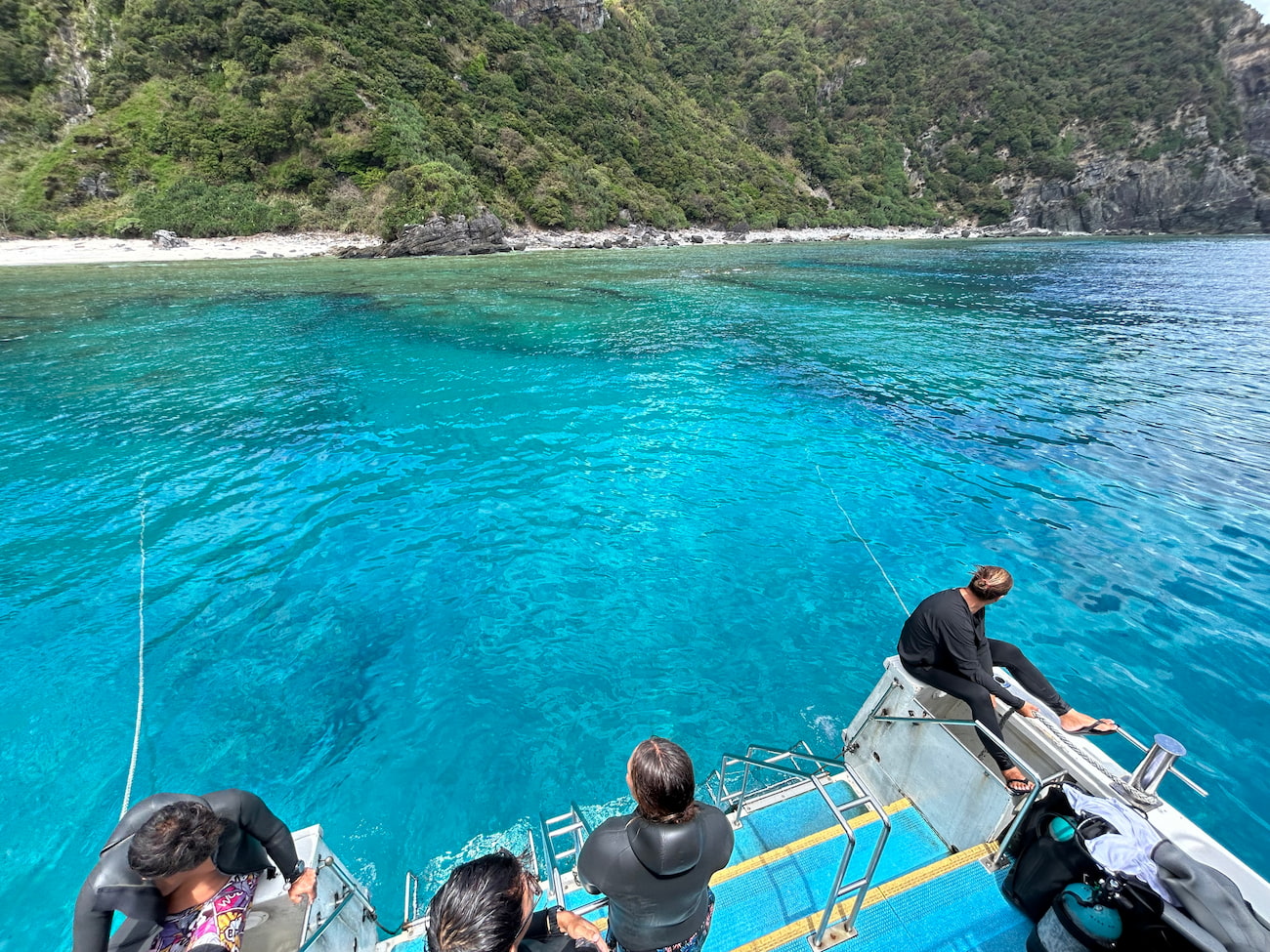 Ocean view from the boat.