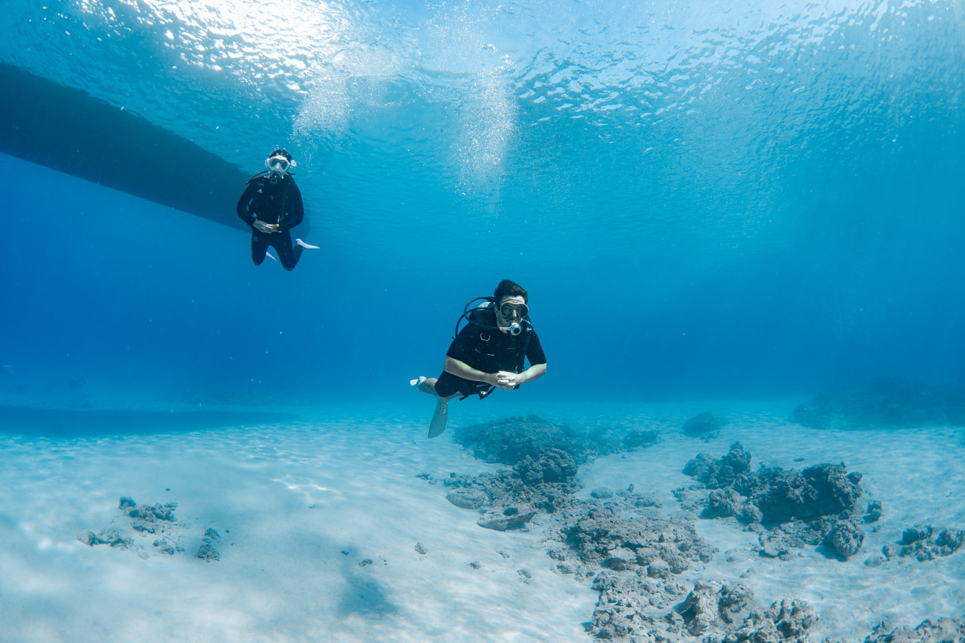 Guests enjoying scuba diving in the Kerama Islands.