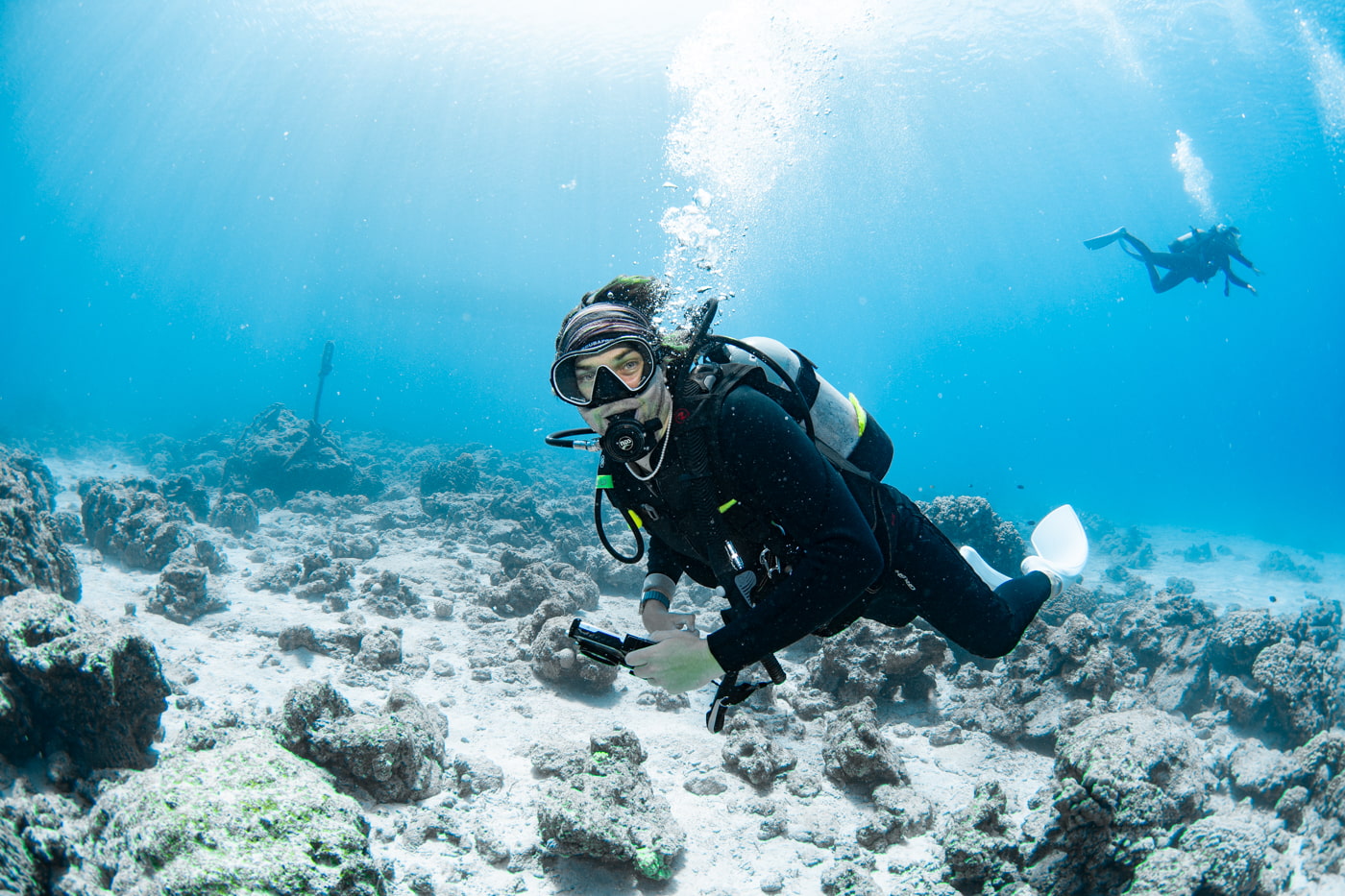 Guests enjoying scuba diving in the Kerama Islands.